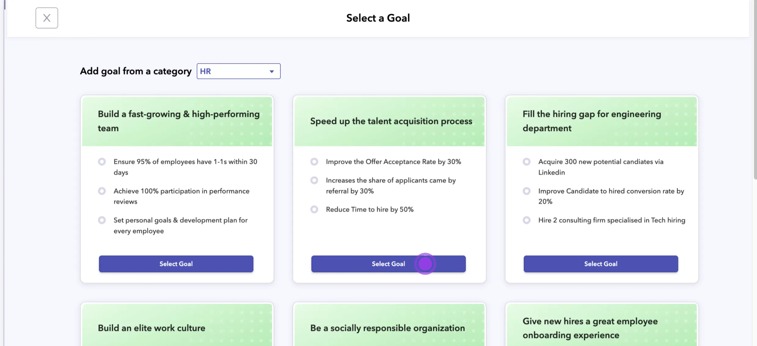 Peoplebox Hedef Seçim Şablonları