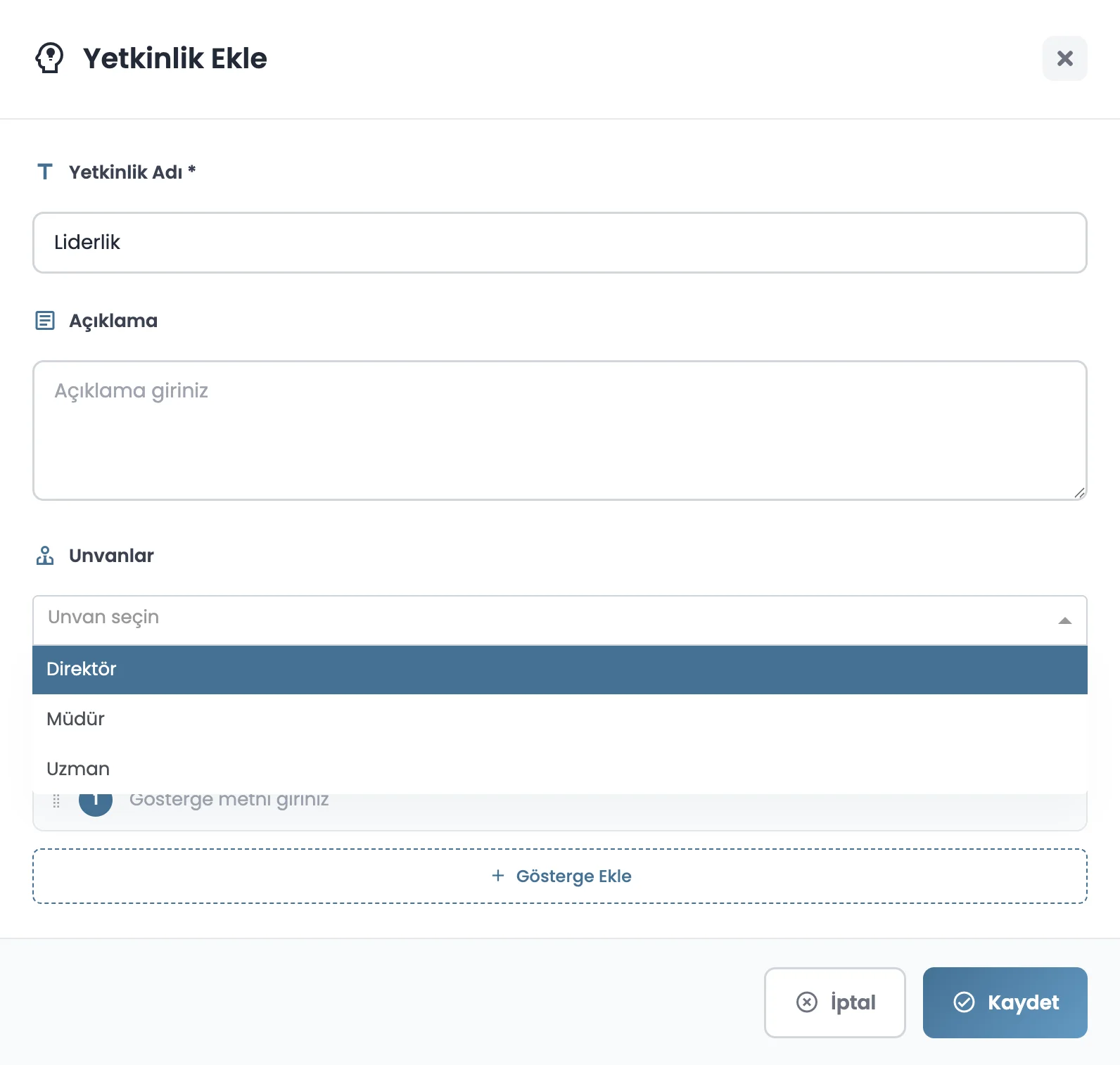 Yetkinlik Yönetimi